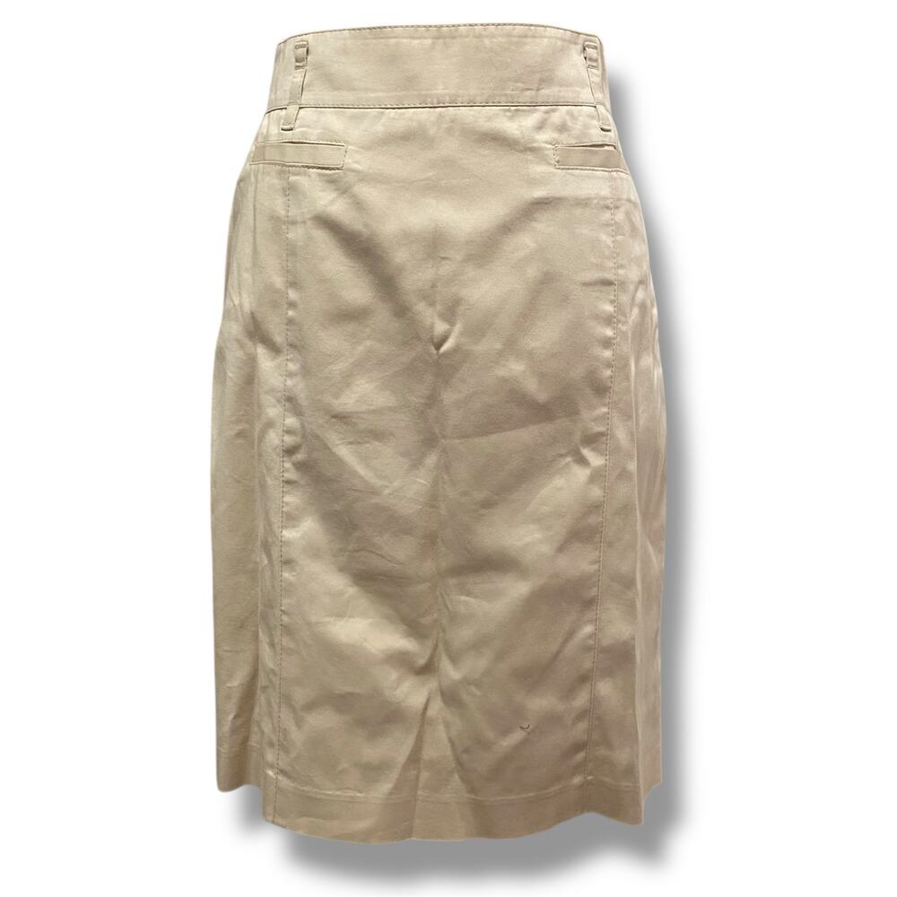 Ann Taylor Skirt Size 8 Beige Twill A-line with Pockets Above the Knee Length
